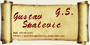Gustav Spalević vizit kartica
